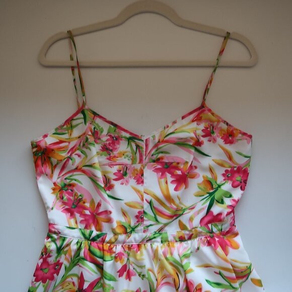 J. Crew Floral Spaghetti Strap Summer Mini Dress Size 6 - Picture 8 of 15